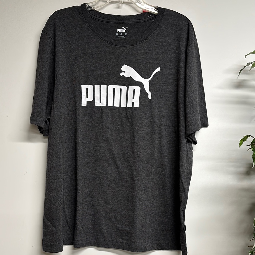 Puma Black Short Sleeve Tee with Iconic Logo